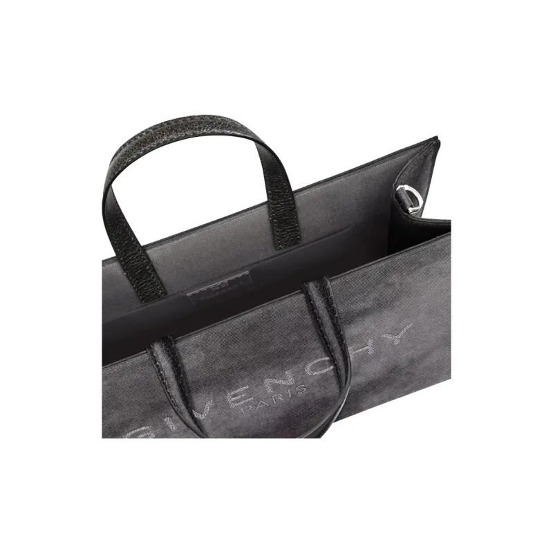 GIVENCHY G-Tote Washed Cotton Canvas Canvas Bag Tote Bag Shopping Bag Handbag Medium Size Women's Dark Gray-3