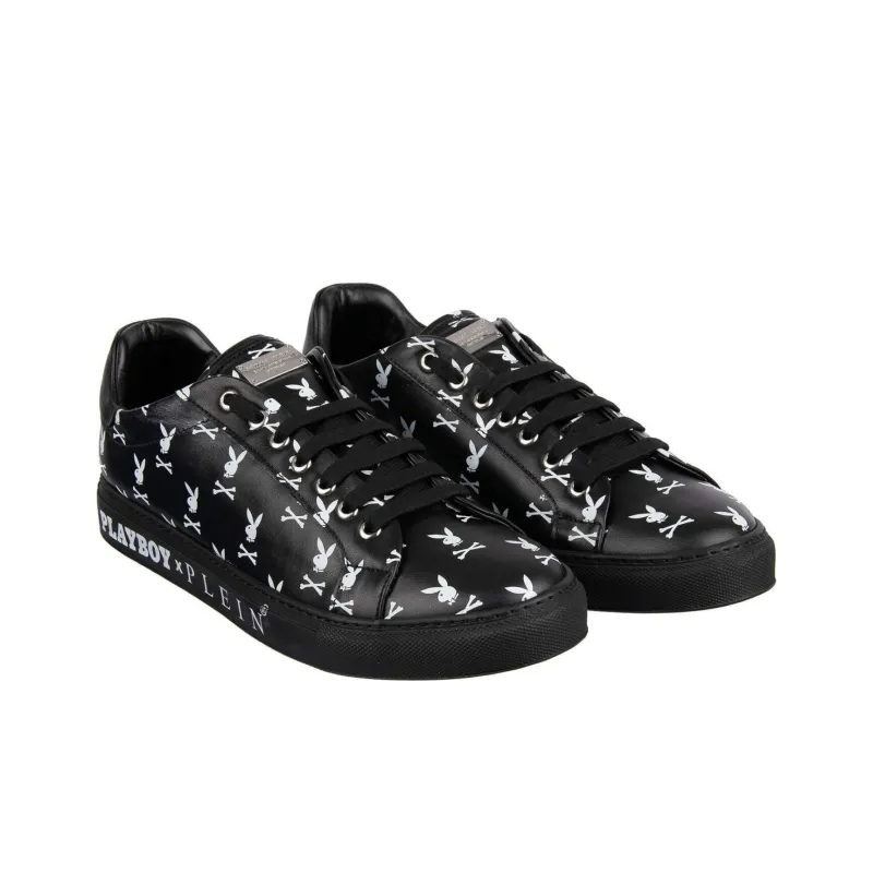 Playboy x PHILIPP PLEIN Low Top Skateboard Shoes Men's Black-2