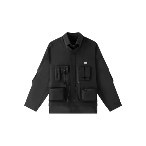 LNG Trench Coats Unisex Ink Black