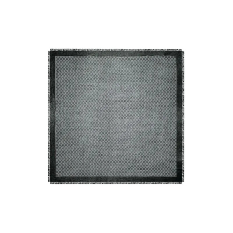 GUCCI Gg Jacquard Frayed Edge Scarf-0