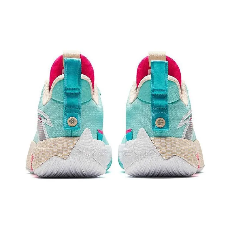 Anta Quick Battle 5 Cushioning Wear-Resistant Mid-Top Basketball Shoes Men's Blue-3