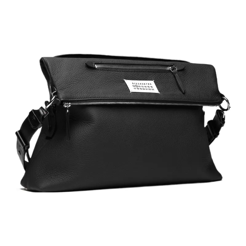 Maison Margiela Logo Patch Zipped Shoulder Bag-2
