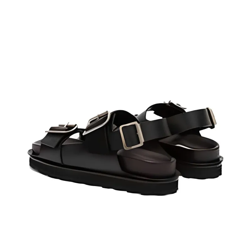JIL SANDER Buckle-fastening Leather Sandals-3