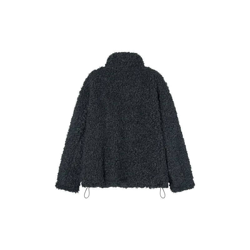 I'M ONE Velvet Jackets Women's Dark Gray Blue-1