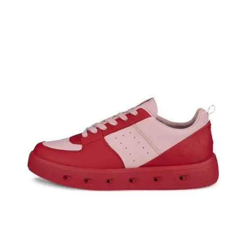 Ecco Skateboard Shoes Women's Low-Top Red