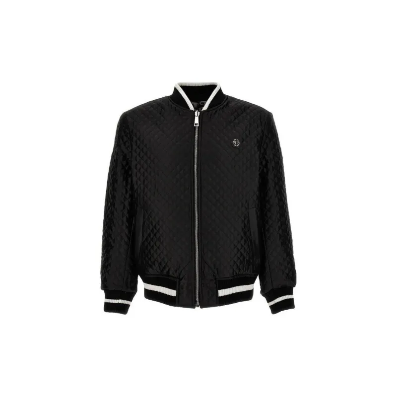 PHILIPP PLEIN Lettering Reversible Bomber Jacket-2
