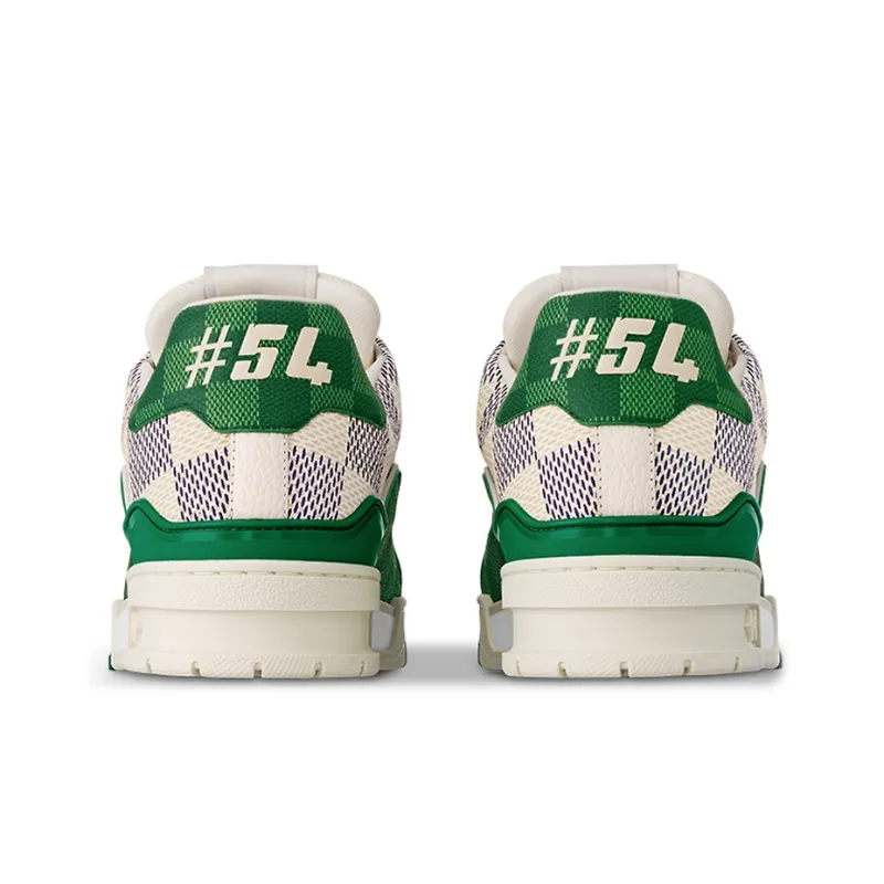 LOUIS VUITTON LV Trainer Damier White Green-3