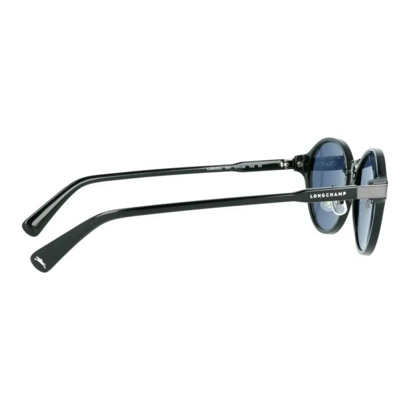 LONGCHAMP Cellular Plastic Oval Sunglasses Unisex Black-4