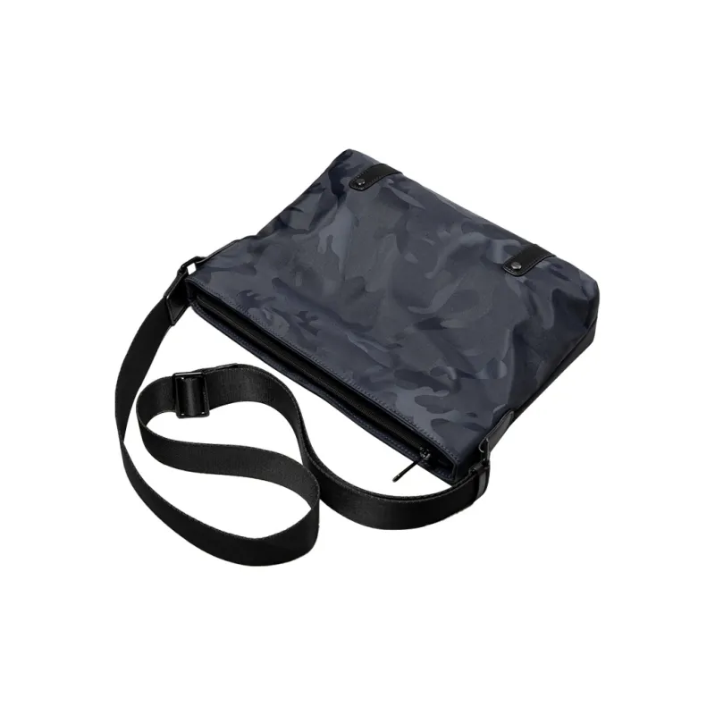 BJIAX Nylon Casual Backpack Crossbody Bag Shoulder Bag Unisex Blue Camouflage/Black Camouflage/Black-3