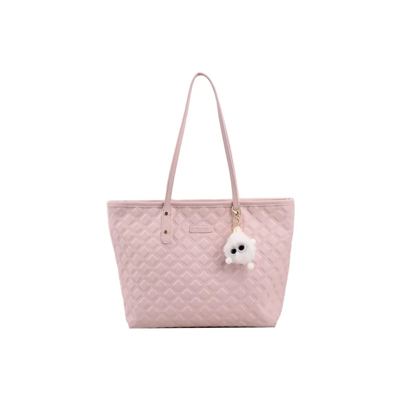 MARKANGARO PU Tote Women's Black White Pink-14