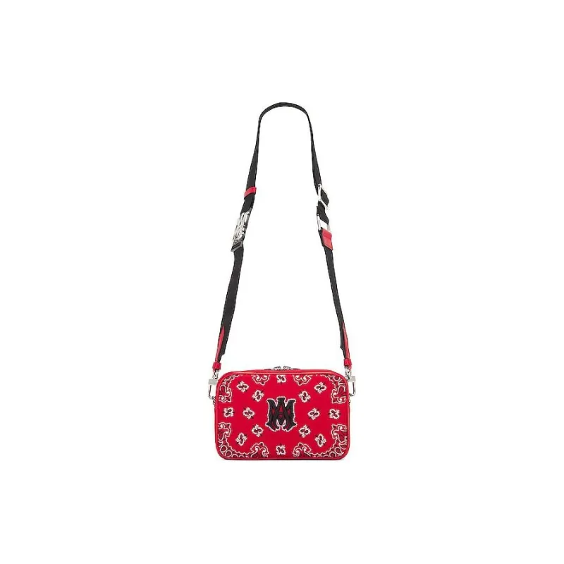 AMIRI Cotton Canvas Canvas Bag Shoulder Bags Men's Red-5