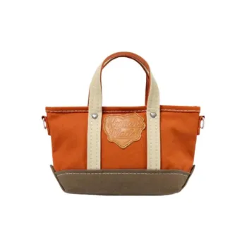 HUMAN MADE Cotton Tote Bag, Shopping Bag, Portable Crossbody Bag, Shoulder Bag Women's Orange