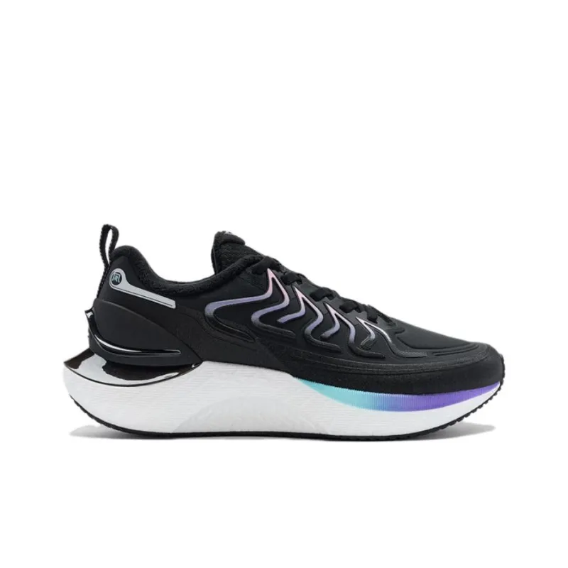 XTEP Wind And Fire 27 Generations Cushioning Wear Resistant Low Top Running Shoes Women's Black Wisteria Purple-1