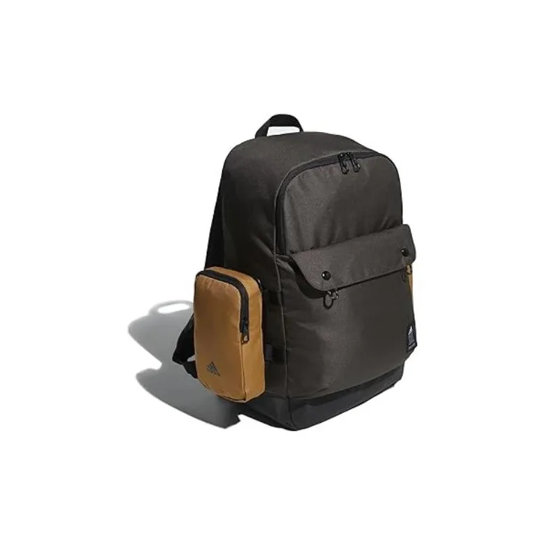 Adidas Polyester Laptop Backpack Regular Unisex Dark Gray Olive Green-1