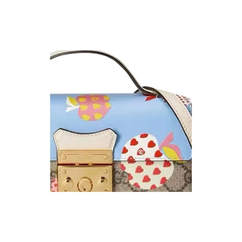 GUCCI Padlock Canvas With Leather Box Bag Handbag Shoulder Bag Crossbody Bag Mini Women's Ebony/Blue-7