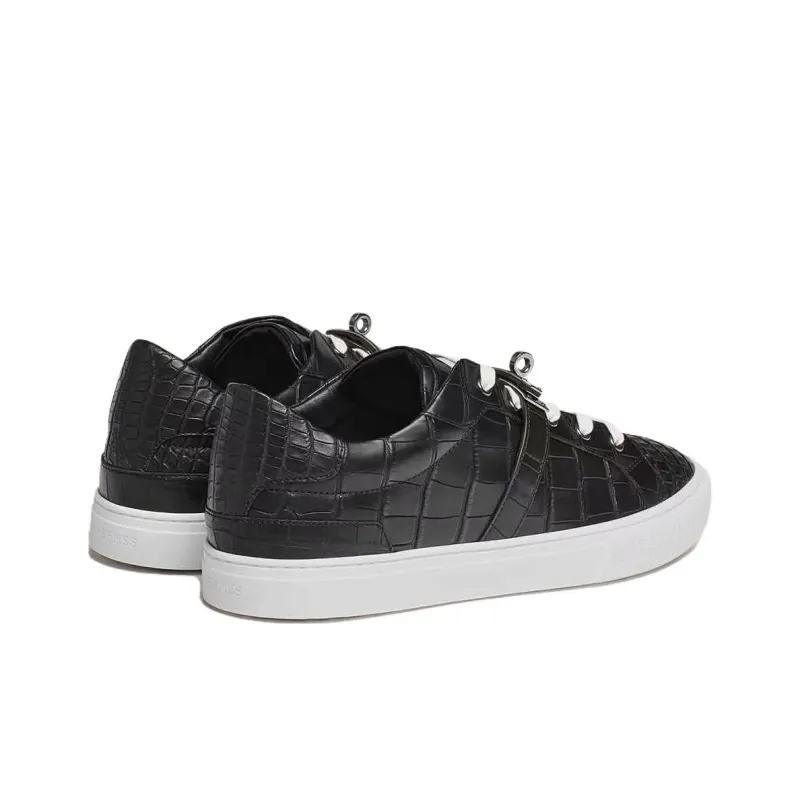 HERMES Day Low-Top Skateboard Shoes Men's Black-4