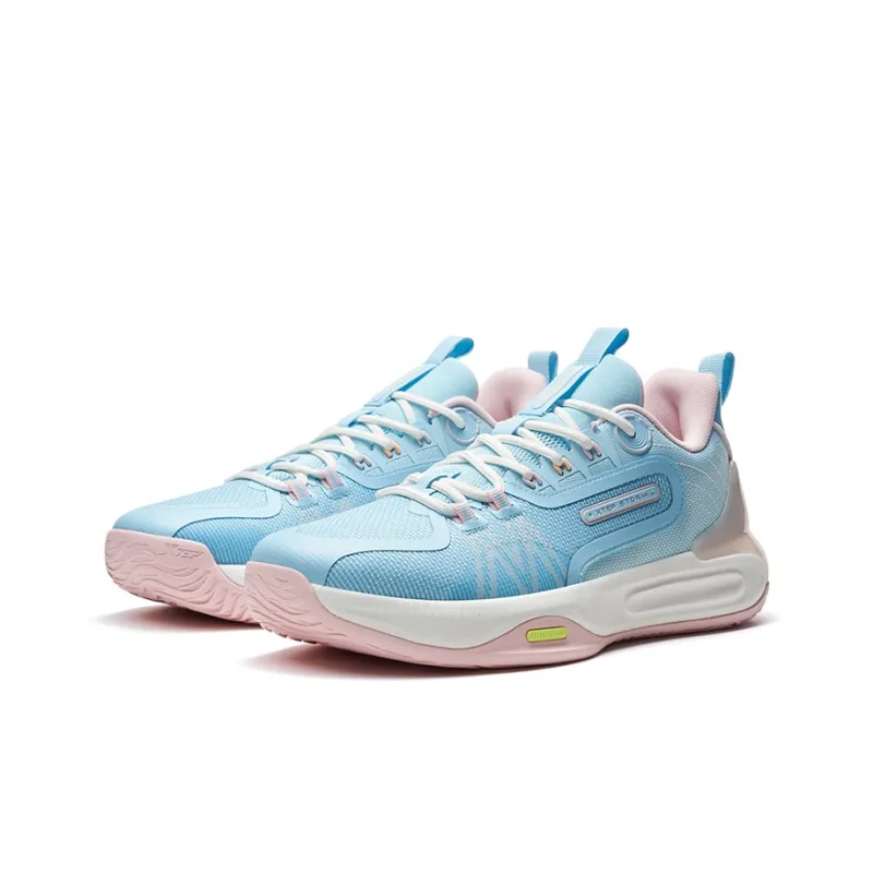 XTEP Windchase 1-V2 Low-Top Basketball Shoes Men's Blue Pink-2