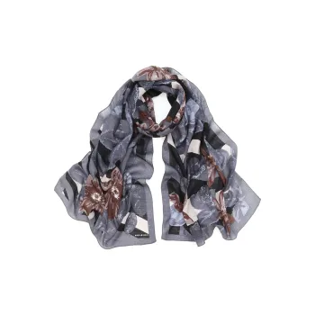 MARJAKURKI Red Scarf Earthy Tone Greeting Card Elegant And Intellectual Women's