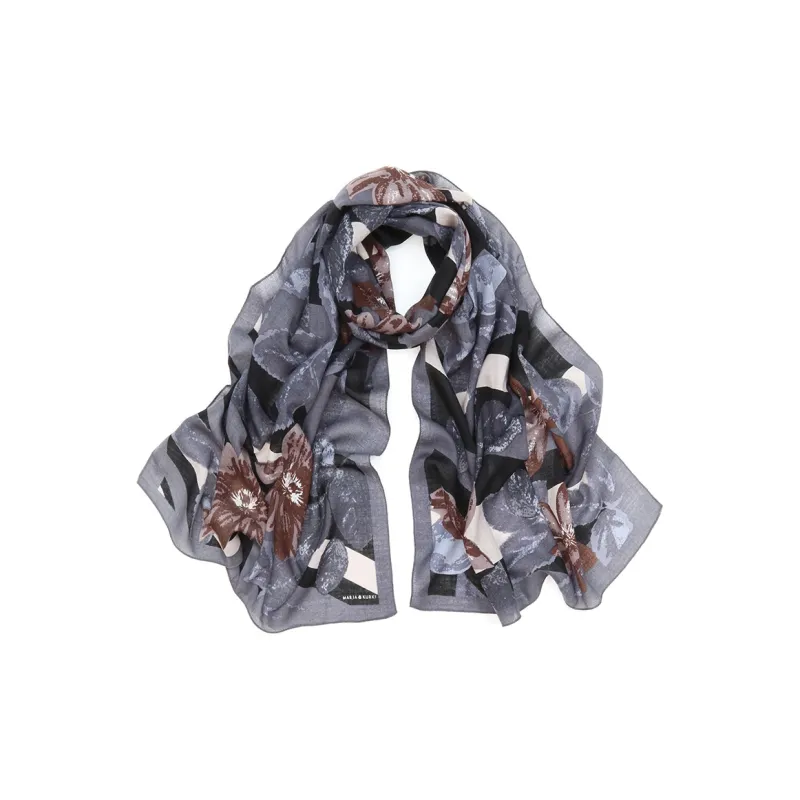 MARJAKURKI Red Scarf Earthy Tone Greeting Card Elegant And Intellectual Women's-0