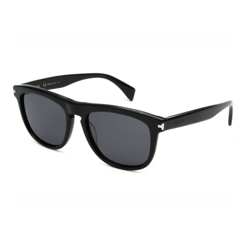 Lanvin Plastic Irregular Shape Sunglasses Men's Black-0