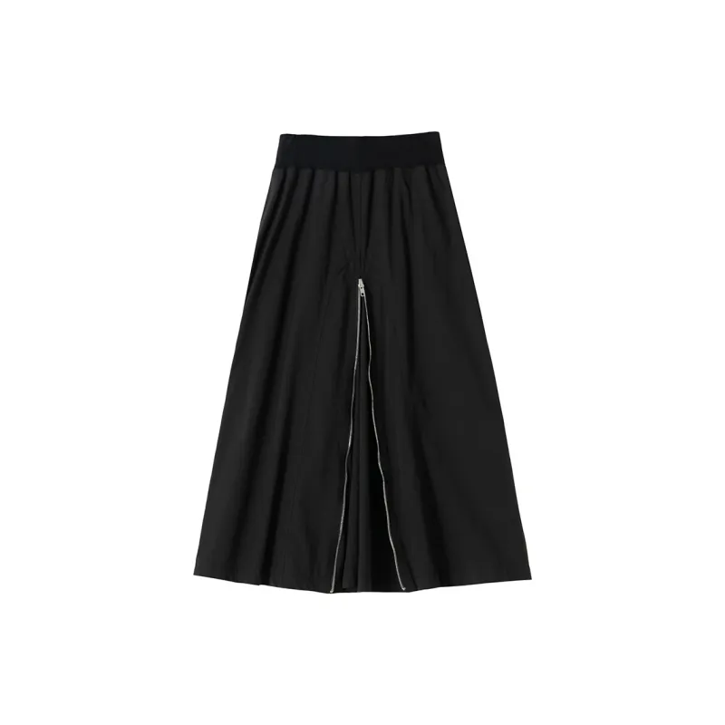 SOON FLOWER Casual Long Skirts Women's Black-1