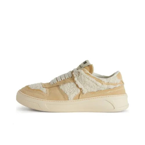 MSGM Skateboard Shoes Women's Low-Top Light Yellow