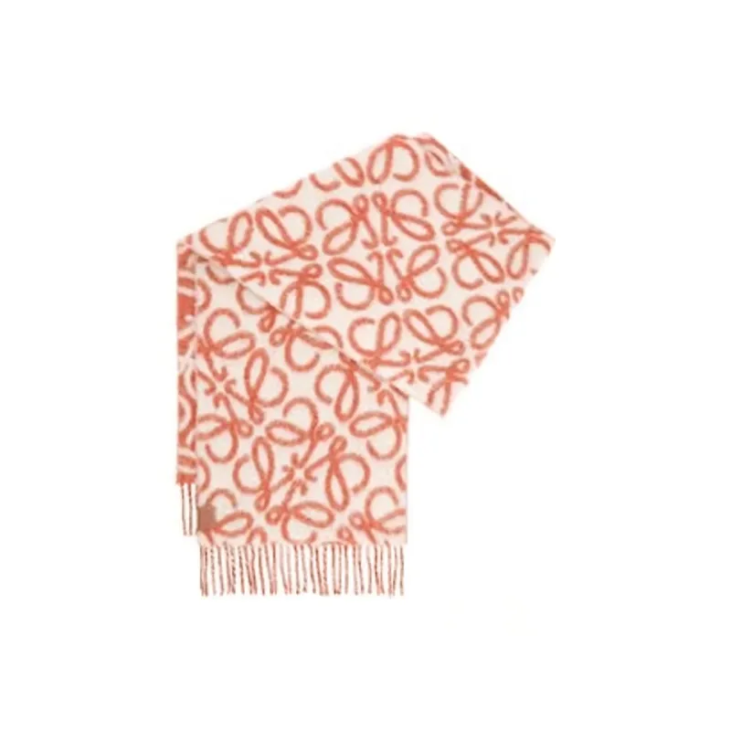 LOEWE Knit Scarves Women's Orange-1