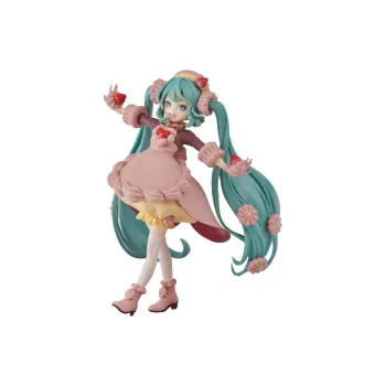 FURYU Hatsune Miku Strawberry Chocolate Pancakes Bonus Gifts 17cm