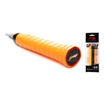 LiNing Badminton Grip Tape Neon Orange Breathable Perforated PU Thin GP203