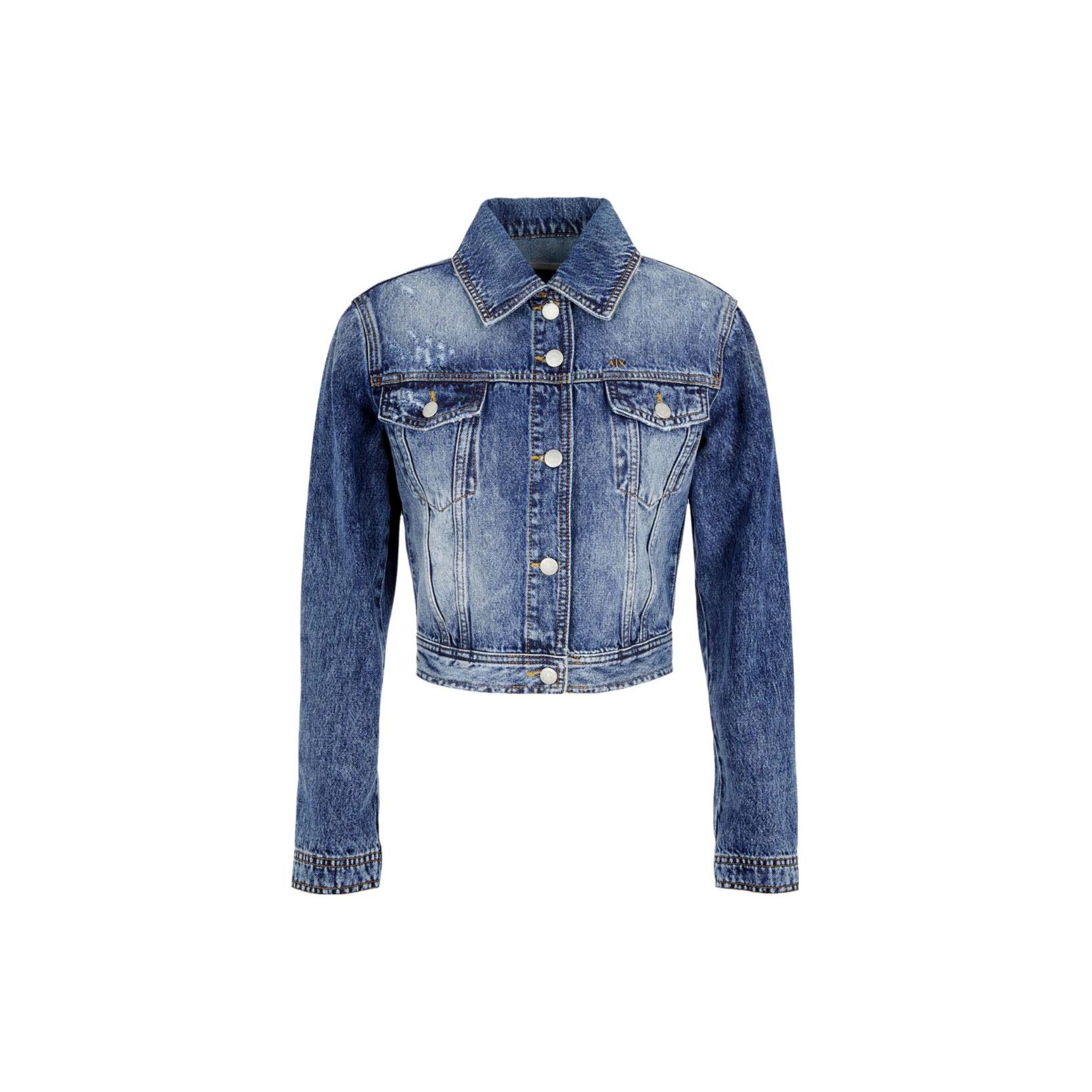 ARMANI EXCHANGE Denim Jacket for Women s Men s Sneakers Clothing Sale New Cheap Tgkb5 Jordan Outlet