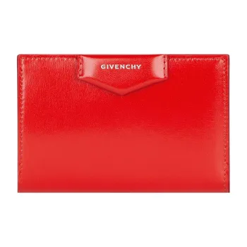GIVENCHY Calfskin Wallet Regular Women's Red/Light Pink