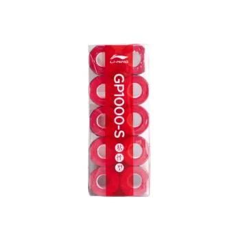 LiNing Badminton Series Badminton Grip Tape Red PU Thin GP1000 S 10 Pack