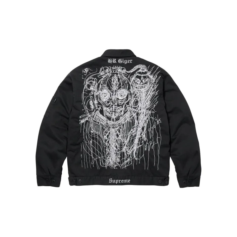 Supreme H.R. Giger Embroidered Work Jacket - Cheap Rcj Jordan Outlet 