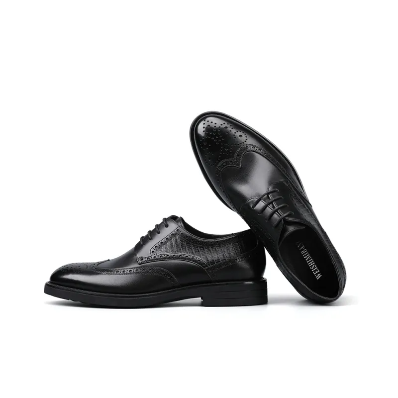 WEISHIBANGWEI Dress Shoes Men's Black-3