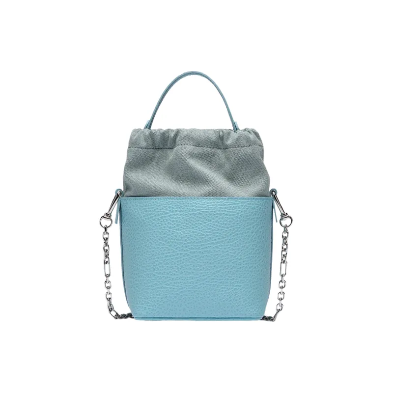 Maison Margiela 5AC Grain Calfskin Bucket Bags Crossbody Bag, Shoulder Bag Women's Light Blue-2