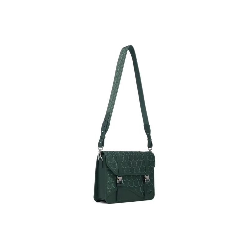LI-NING 1990 Classic Collection Cow Leather Shoulder Bag Crossbody Bag Regular Unisex Spruce Green-1