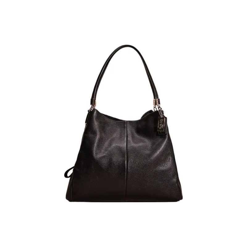 COACH Phoebe Leather Hobo Bag Handbag Shoulder Bag Large Size Women's Dark Purple-0
