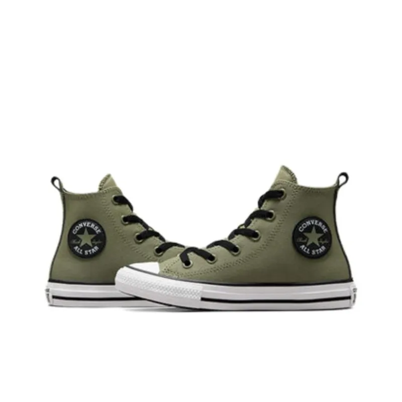 Converse Chuck Taylor All Star Anti Slip Wear Resistant High Top Canvas Shoes Unisex Green White-3