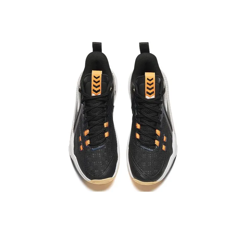 Anta Quick Battle 5 Cushioning Wear Resistant Mid Top Basketball Shoes Men's Black-2