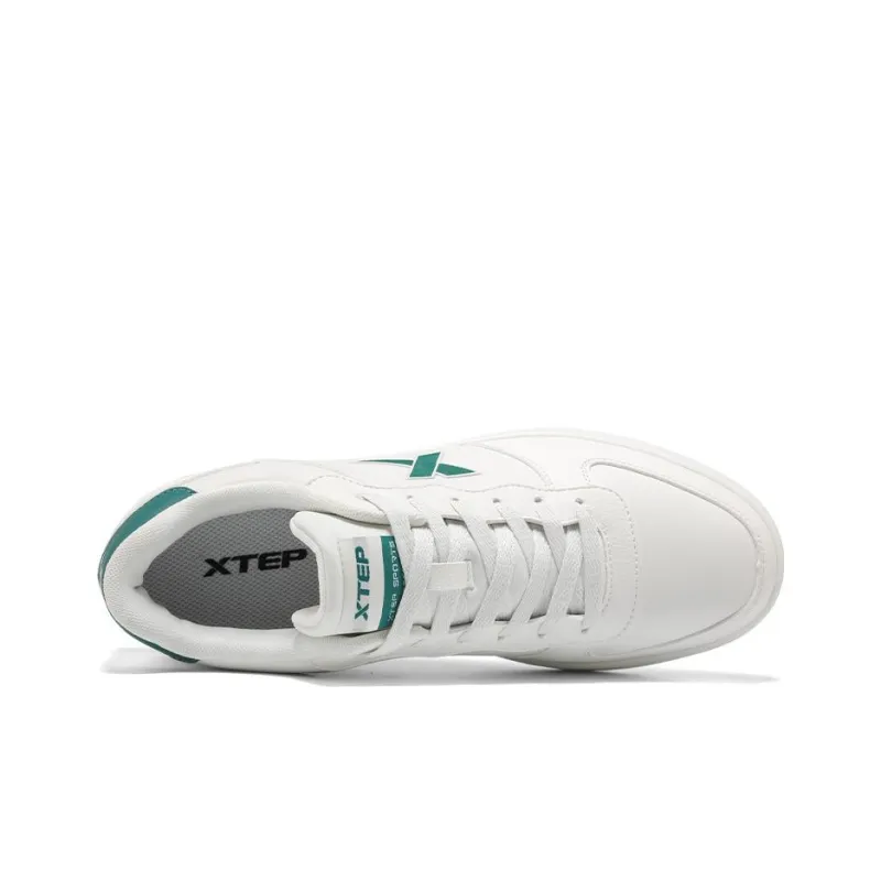 XTEP Wear-Resistant Low-Top Skateboard Shoes Men's White Pine Wood-2