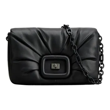 Roger Vivier Leather Crossbody Bag Shoulder Bag Women's Black