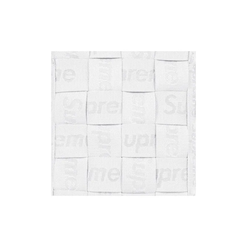 Supreme Jacquard Crossbody Bag, Shoulder Bag Unisex White-4