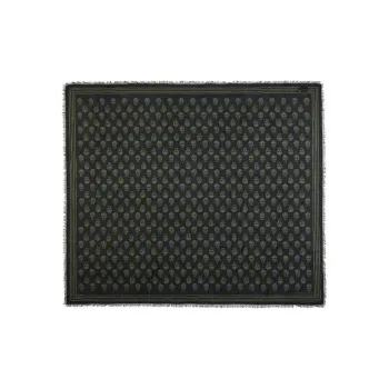 Alexander McQueen Skull Printed Fringed Scarf