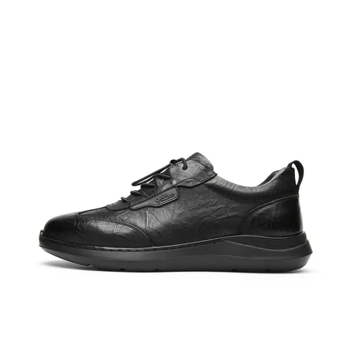 GOLDLION Men's Casual Shoes Men Low-Top Black