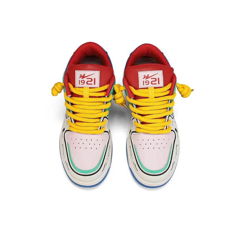 DOUBLE STAR 88 Slip Resistant Cushioning Abrasion Resistant Lightweight Breathable Low Top Skateboard Shoes Unisex-15