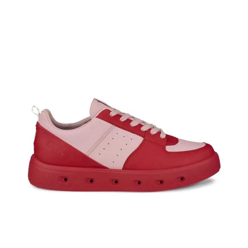 Ecco Low-Top Skateboard Shoes Women's Red-1