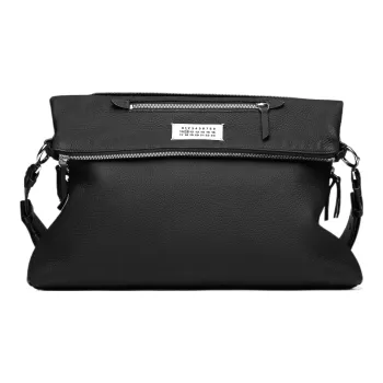 Maison Margiela Logo Patch Zipped Shoulder Bag
