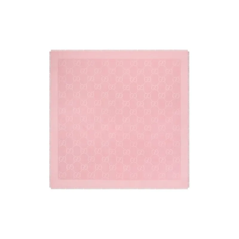 GUCCI Gg Jacquard Frayed Edge Shawl-0