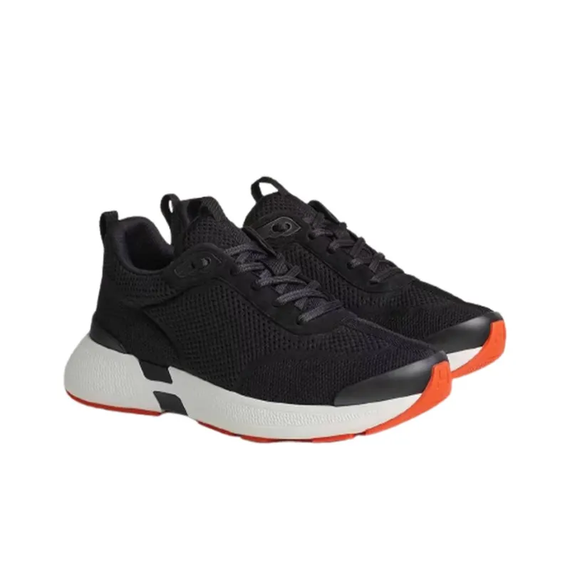 HERMES Heros Low Top Casual Shoes Men's Black-2