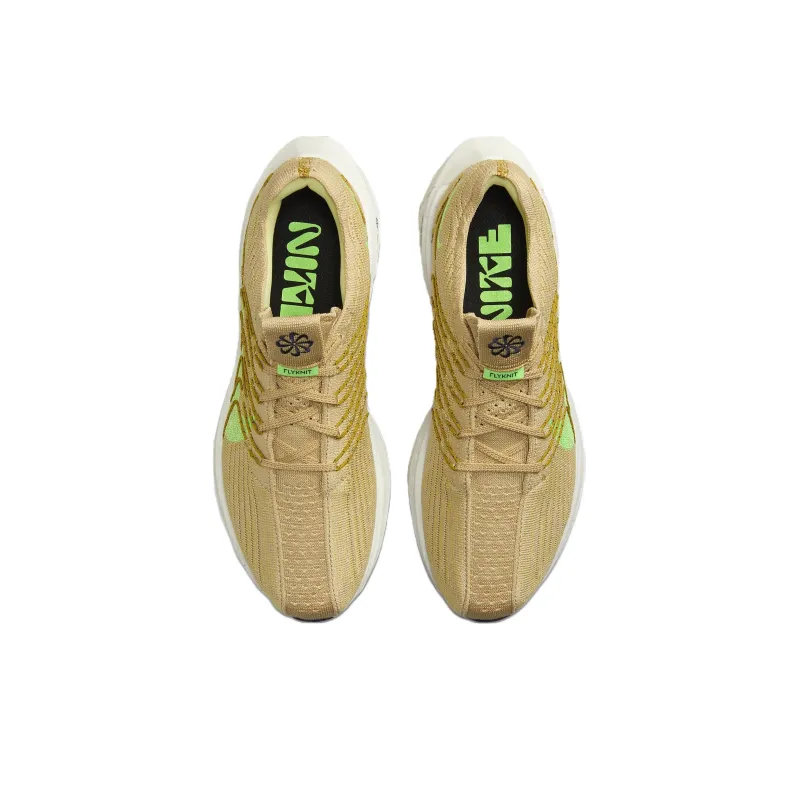 Nike Pegasus Turbo Next Nature Road Running Shoes 'Sesame Buff Gold Bronzine Lime Blast'-3